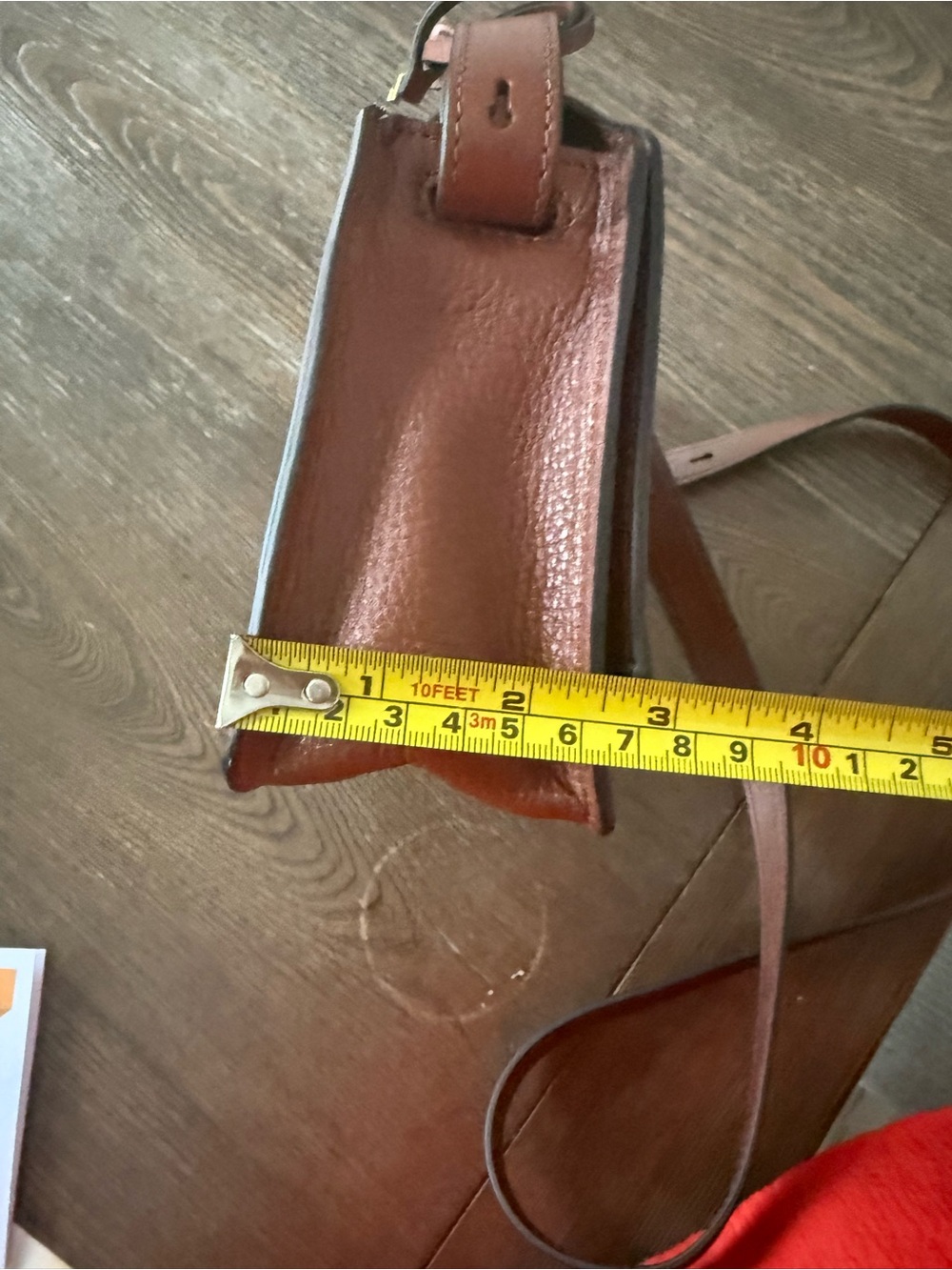 Fossil Saddle Brown Leather Buckle Crossbody - Picture 10 of 10